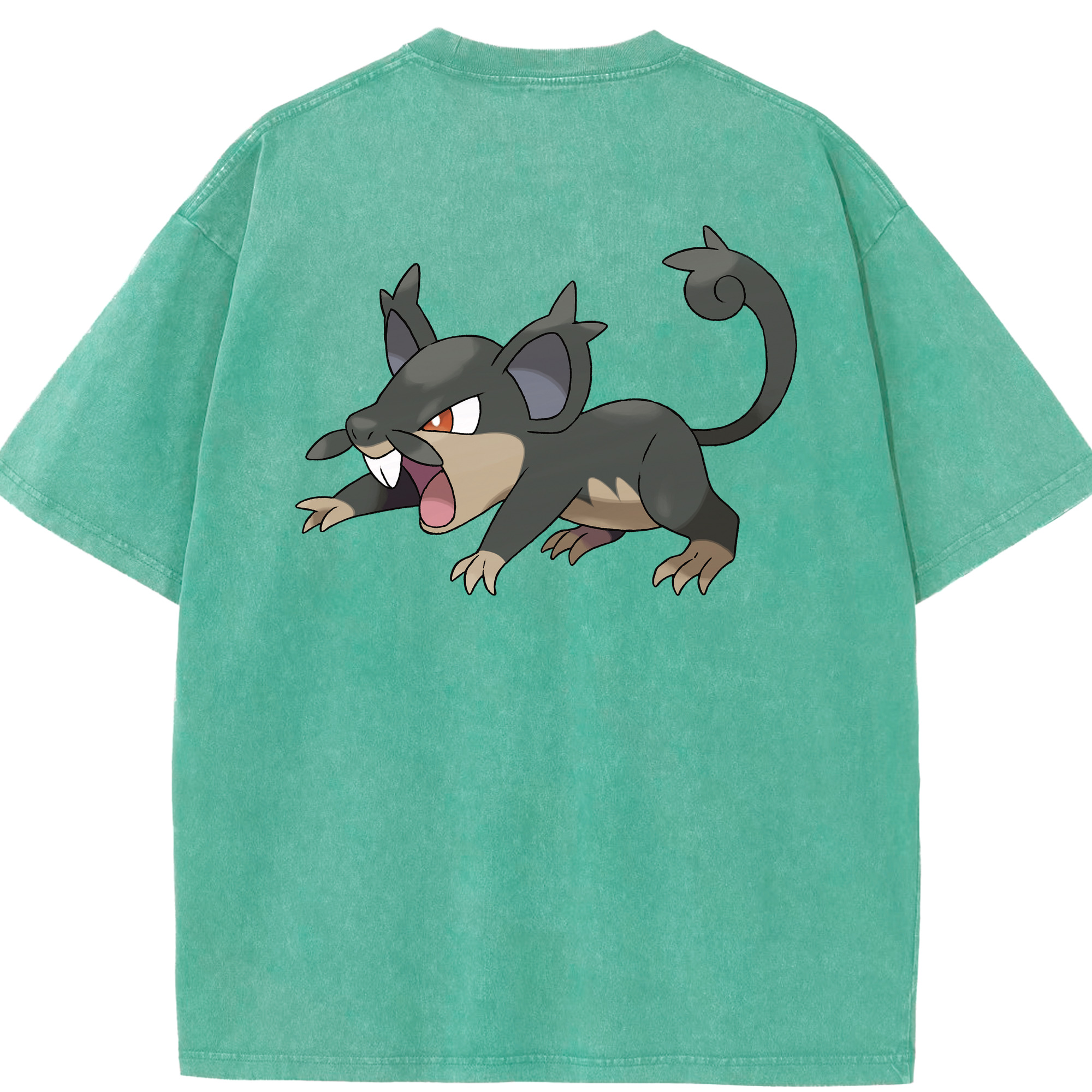 （画像用） ポケットモンスター Pokémon 綿100% ヴィンテージ風 半袖Tシャツ（背面プリント）